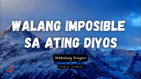 Walang Imposible Sa Ating Diyos Lyric Video KMC Chords Chordify