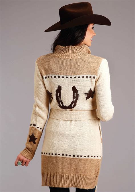 Stetson Womens Belted Cardigan Sweater