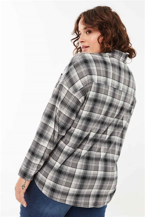 Plaid Flannel Oversized Shirt Ardene