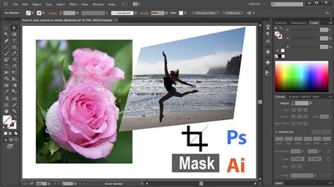 How To Crop Photos In Adobe Illustrator Youtube