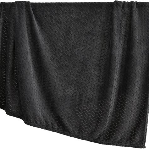astin sinclair charcoal textured plush throw bunnings australia