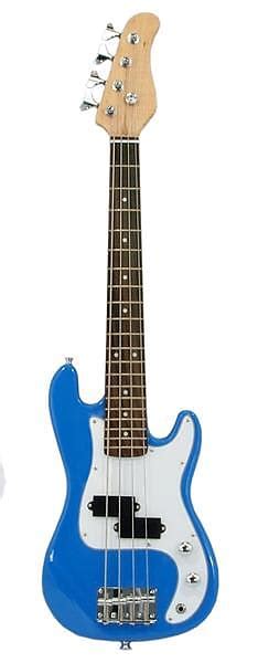 Unbranded Electric Bass Guitar Blue Small Scale 36 Inch Reverb