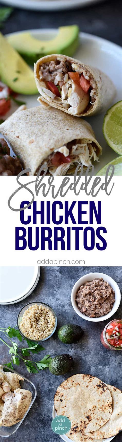 Shredded Chicken Burritos Recipe - This traditional chicken burrito ...