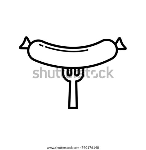 Grill Sausage Icon Vector Stock Vector Royalty Free 790176148