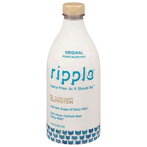 Ripple Dairy Free Plant Based Original Milk 48 Fl Oz Leche Selectos