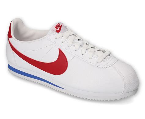 Nike Mens Classic Cortez Leather Sneakers Whitevarsity Red Catch