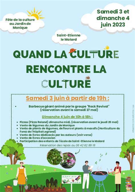 Actualit S F Te De La Culture Au Jardin De Monique Actualit