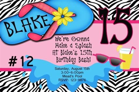 Printable Swim Party Invitations - Invitation Design Blog