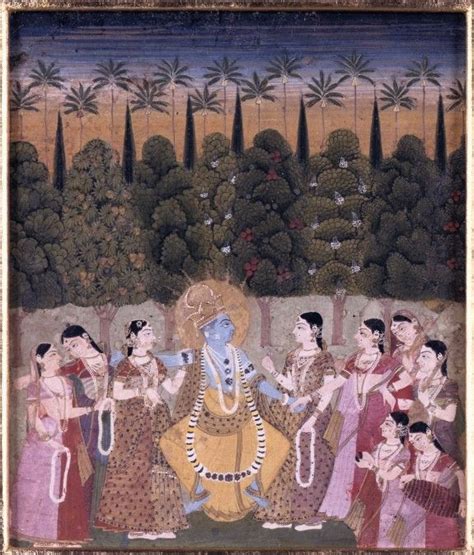 Krishna Dancing with Gopis | The Walters Art Museum | Indian art ...