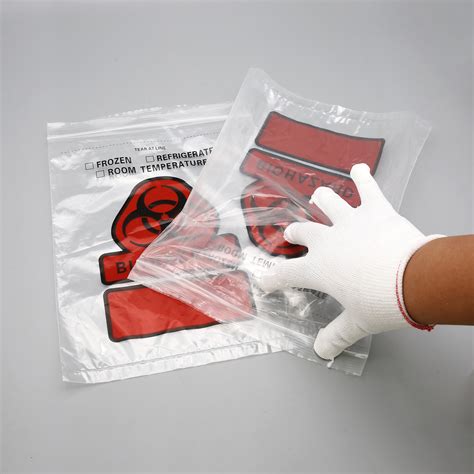 Plastic Lab Specimen Bag Ziplock Biohazard Bag With Customize Logo For