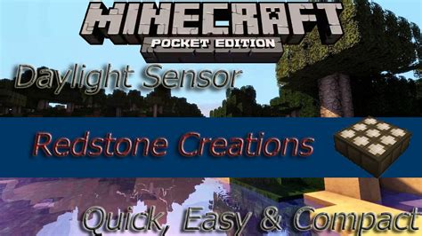 Redstone Daylight Sensor Tutorial Minecraft Pe Pocket Edition