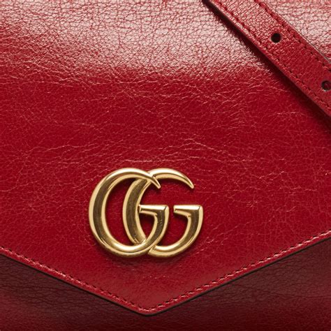 Gucci Black And Red Leather Thiara Bag At 1stdibs