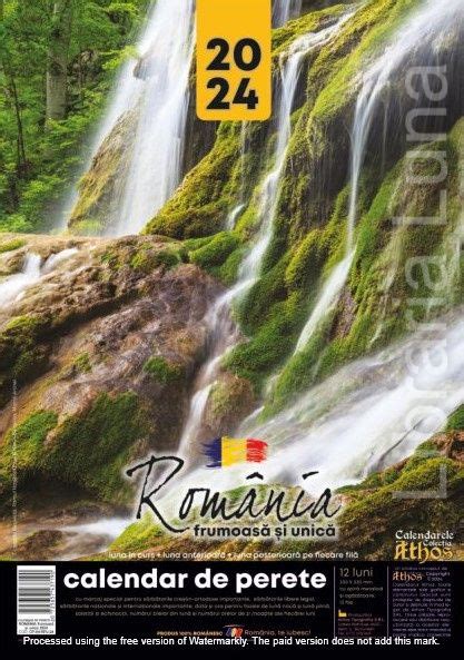 CALENDAR DE PERETE 13 FILE 2024 ROMÂNIA Frumoasă și unică Format X4