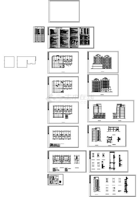 某宜居经济适用房小区（13号楼）建筑施工图住宅小区土木在线