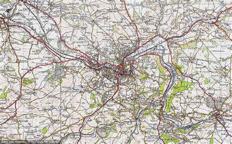 Historic Ordnance Survey Map Of Bath 1946 Francis Frith