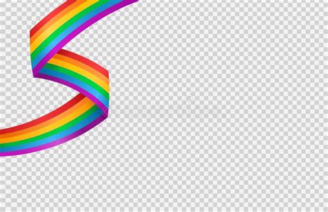 Waving Rainbow Lgbt Flag Isolated On Png Or Transparent Background