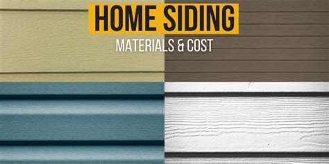 Home Siding Materials And Costs