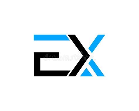 Initial Letter Ex Logo Template Design Stock Vector Illustration Of