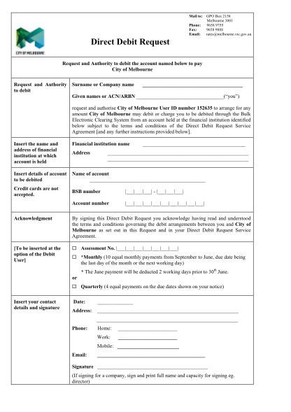 29 Direct Debit Request Form Free To Edit Download And Print Cocodoc