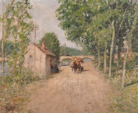 Lot Pierre Eugene Montezin French Village Street Scene