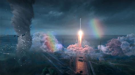 Grabbed some cool shots from 2042's Orbital map. The rocket launch and ...