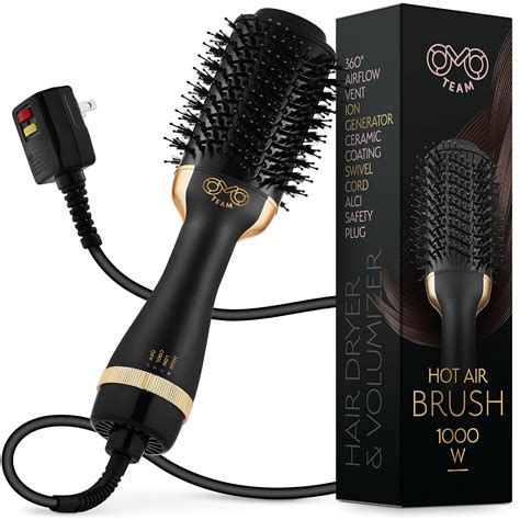 Professional Blowout Hair Dryer Brush Black Gold Dryer