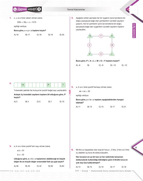 TYT ENERJİ MATEMATİK SAYILAR 1 Palme Yayınevi Dijital Eğitim Platformu