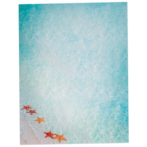 Buy Starfish In The Sand Beach Stationary Paper 60 Sheets Tropical