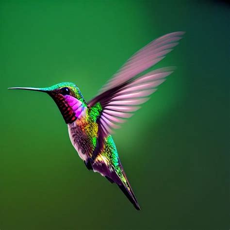 Premium Photo Colorful Hummingbird Flying Closeup Hummingbirds