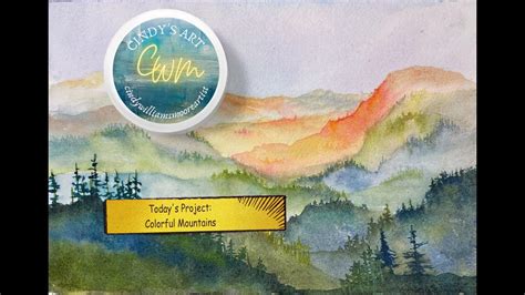 How To Paint Misty Mountains Using Watercolors Cindy S Art YouTube