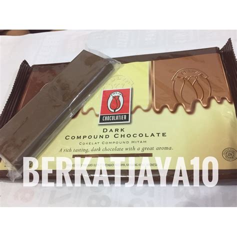 Jual Tulip Dark Chocolate Compound DCC Coklat Batang Repack 200gr