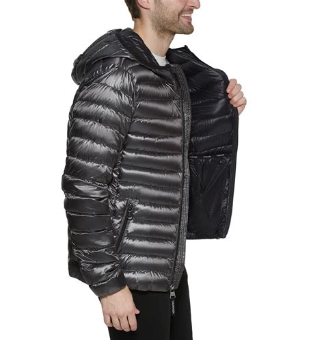 Casaca Calvin Klein Hooded Packable Down Jacket Granite