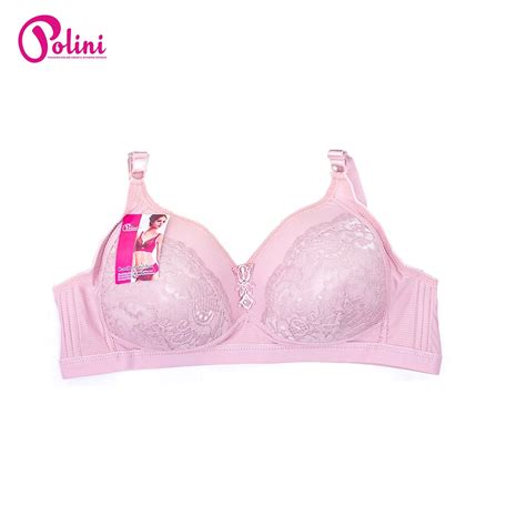 Jual Polini Bra Jumbo Tanpa Kawat Busa Tipis Size Cup C D Kait