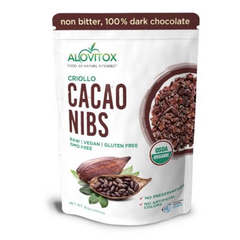 Certified Organic Cacao Nibs Naturally Sweetened With Yacon Syrup Raw