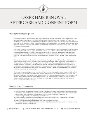 Fillable Online Laser Hair Removal Aftercare And Consent Form Fax Email