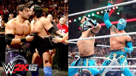 WWE 2K16 Damien Sandow Y Fandango Vs Sin Cara Y Kalisto YouTube