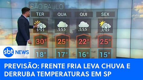 Previsão Frente Fria Leva Pancadas De Chuva E Derruba Temperaturas Em