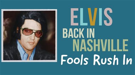 Elvis Fools Rush In James Burton YouTube