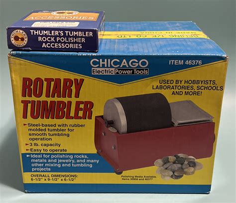 Rotary Rock Tumbler 3lb Capacity Chicago Electric 46376 Single