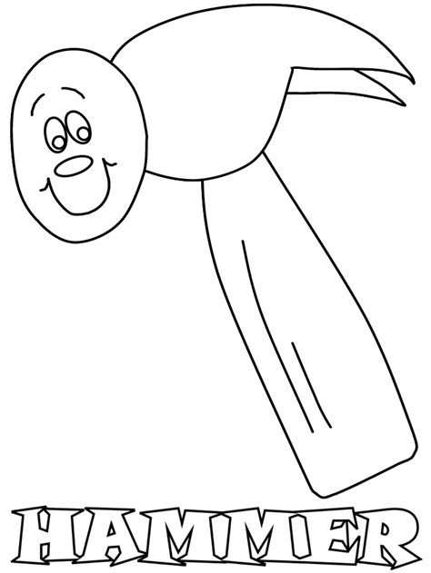 Hammer Construction Coloring Pages Construction Theme Classroom Under