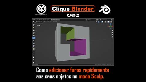 Blender Passo A Passo Adicionar Furos No Objeto Shorts Youtube