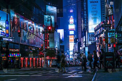 纽约时代广场夜景 时代广场