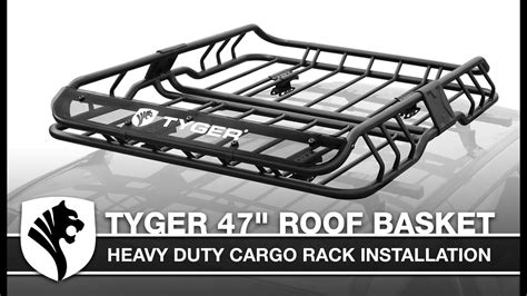 Tyger Heavy Duty Roof Cargo Basket Installation Youtube