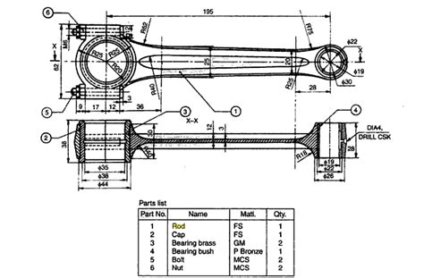 connecting rod drawing with dimensions - howtodrawbodyposeshumanfigures