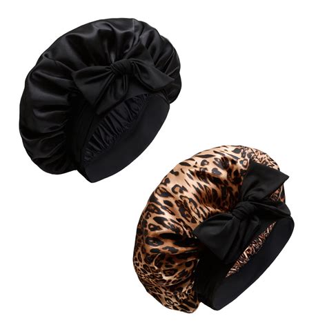 Buy Silky Satin Hair Bonnet Night Cap Hair Cover For Black Women Hair