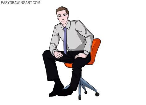 How to Draw a Sitting Person - Easy Drawing Art