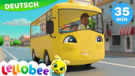 Räder am Bus Kinderlieder Lellobee Deutsch Cartoons für