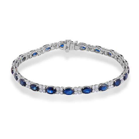 18ct White Gold Sapphire And Diamond Bracelet