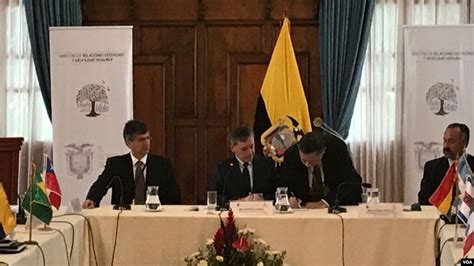 Pa Ses Firman Declaraci N De Quito Sobre Crisis Migratoria De