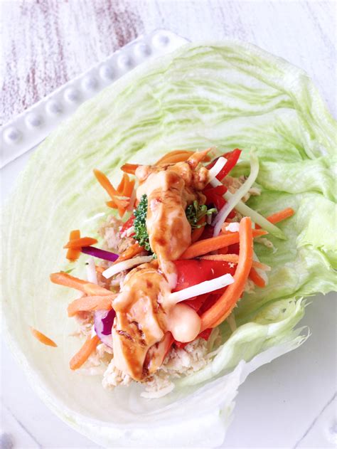 Crock Pot Bang Bang Chicken Lettuce Wraps — The Skinny Fork